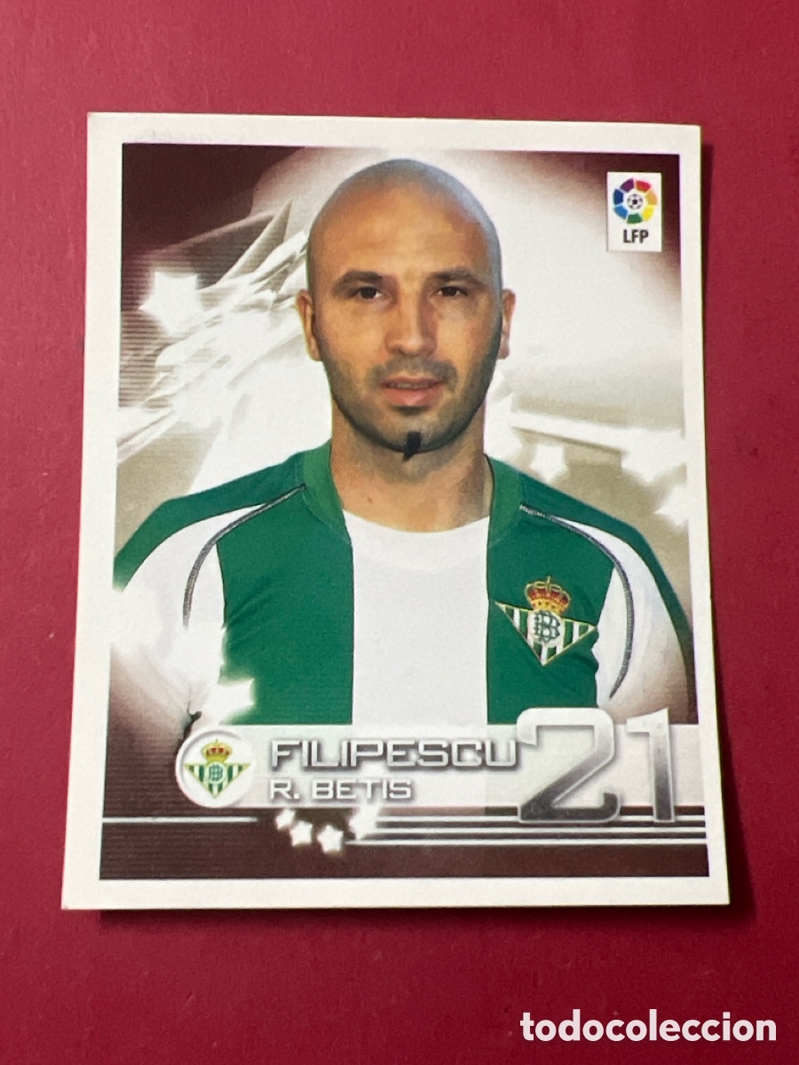 Cromos de F&uacute;tbol: C6557. Betis - N&ordm; 121 Filipescu - Superliga 2002-2003, 02-03 - Panini - Nunca pegado