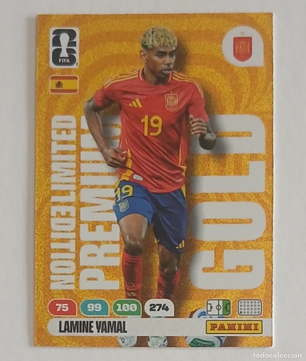 Football Stickers: CROMO LAMINE YAMAL LIMITED EDITION PREMIUM GOLD ADRENALYN XL FIFA WORLD CUP 2026 DE PANINI.