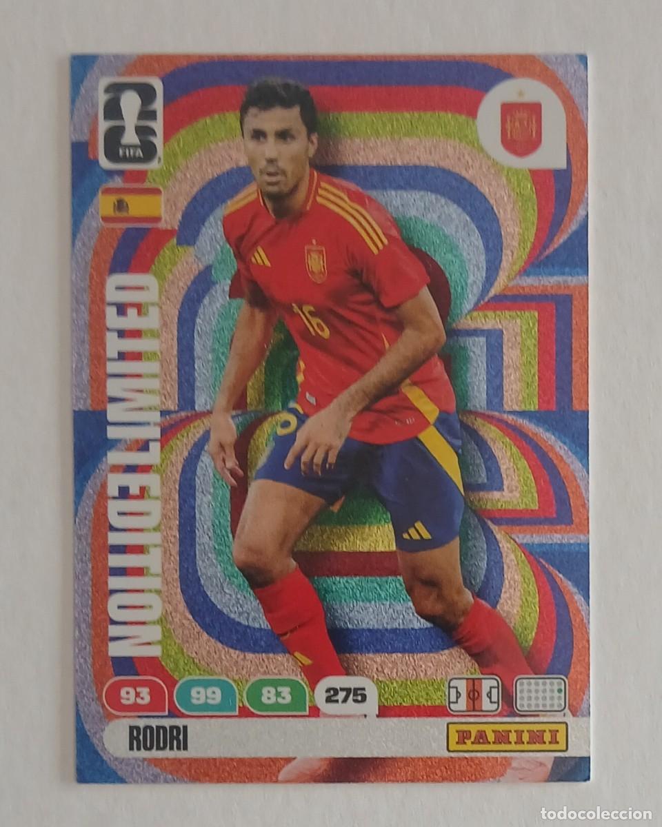 Cromos de F&uacute;tbol: CROMO RODRI ESPA&Ntilde;A LIMITED EDITION ADRENALYN XL FIFA WORLD CUP 2026 DE PANINI.