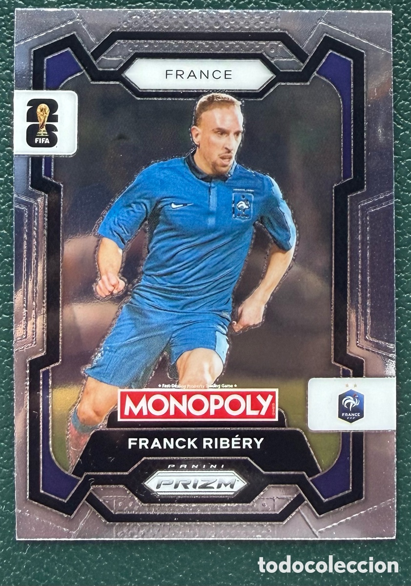 Cromos de f&uacute;tbol: 8 FRANCK RIBERY FRANCIA FICHAS ALBUM PANINI FIFA WORLD CUP MUNDIAL 2026 MONOPOLY PRIZM