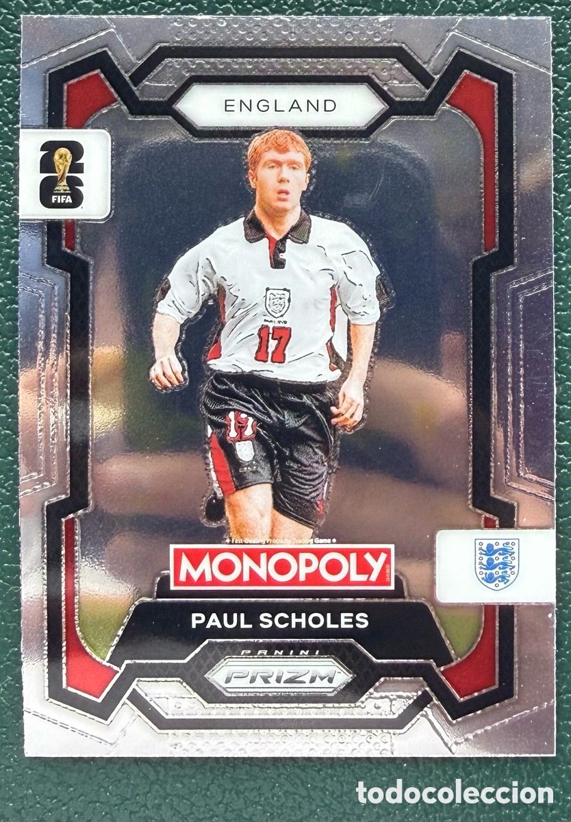 Cartes &agrave; collectionner de Football: 24 PAUL SCHOLES INGLATERRA FICHAS ALBUM PANINI FIFA WORLD CUP MUNDIAL 2026 MONOPOLY PRIZM