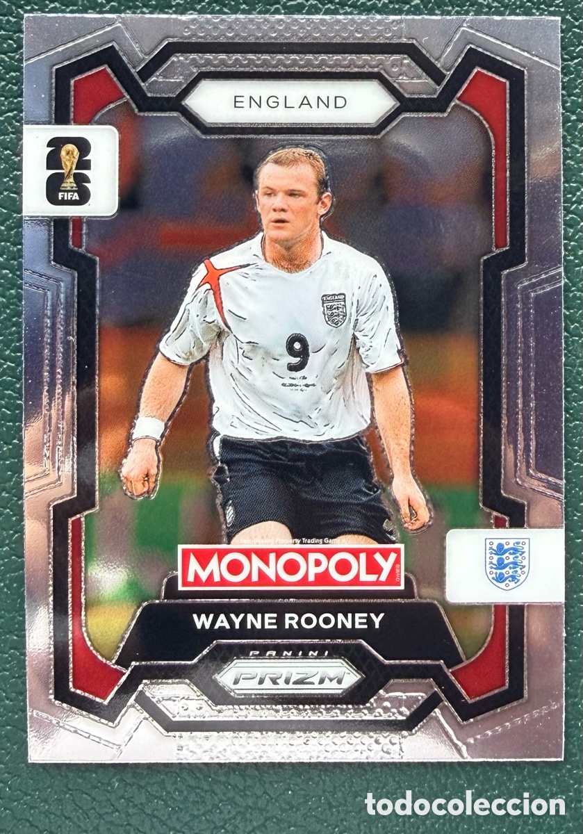 Cartes &agrave; collectionner de Football: 27 WAYNE ROONEY INGLATERRA FICHAS ALBUM PANINI FIFA WORLD CUP MUNDIAL 2026 MONOPOLY PRIZM
