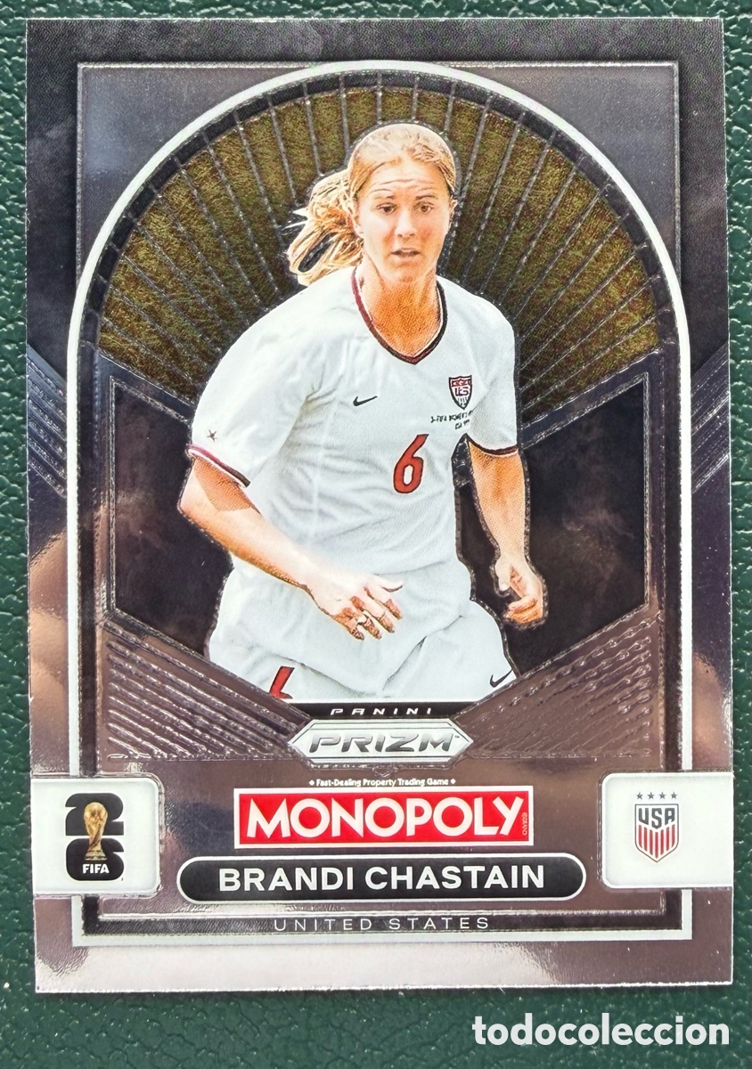 Football Stickers: 89 BRANDI CHASTAIN ESTADOS UNIDOS USA FICHAS ALBUM PANINI FIFA WORLD CUP MUNDIAL 2026 MONOPOLY PRIZM