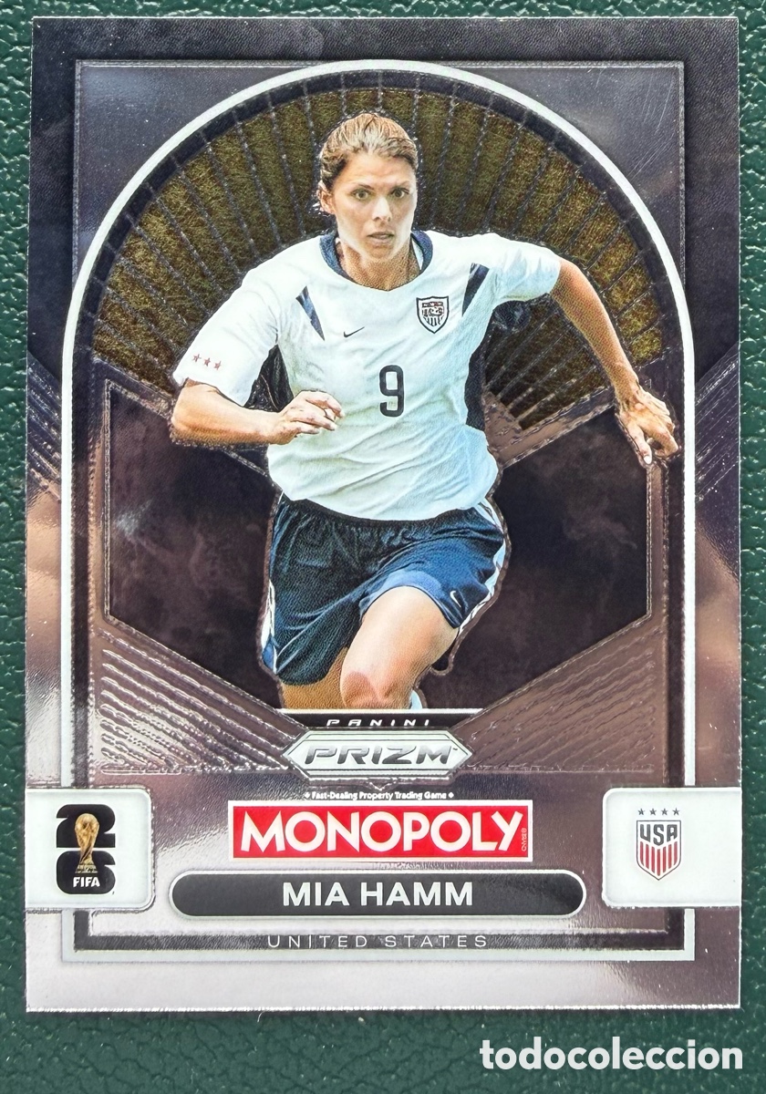 Football Stickers: 91 MIA HAMM ESTADOS UNIDOS USA FICHAS ALBUM PANINI FIFA WORLD CUP MUNDIAL 2026 MONOPOLY PRIZM