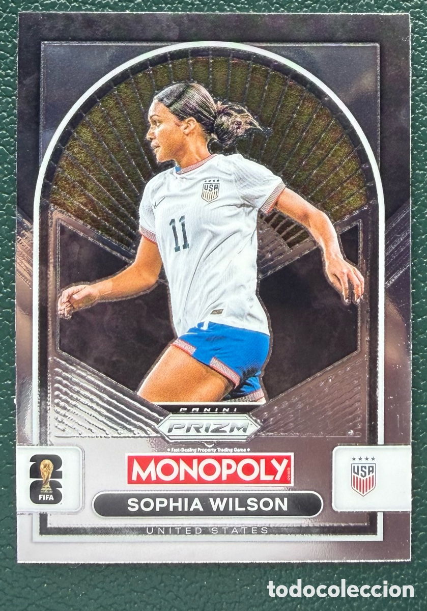 Football Stickers: 95 SOPHIA WILSON ESTADOS UNIDOS USA FICHAS ALBUM PANINI FIFA WORLD CUP MUNDIAL 2026 MONOPOLY PRIZM