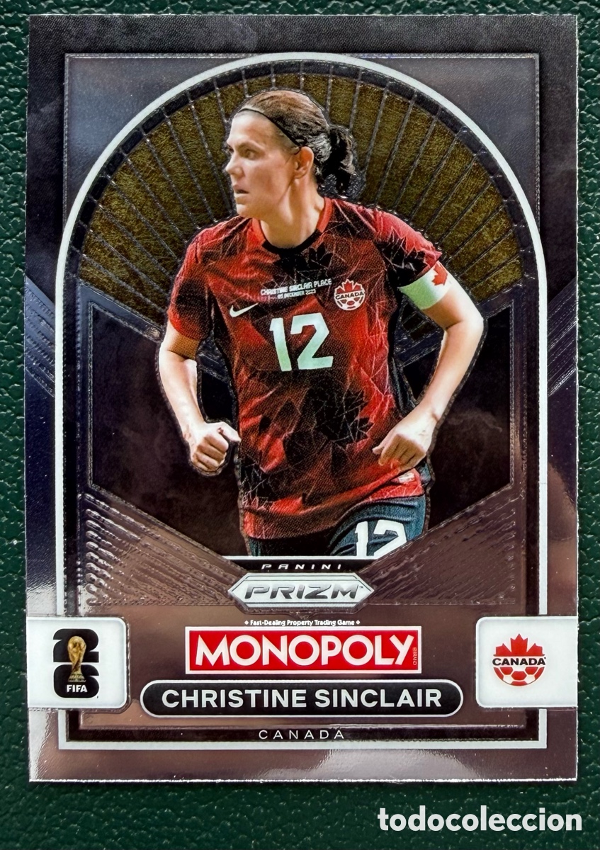 Football Stickers: 100 CHRISTINE SINCLAIR CANADA FICHAS ALBUM PANINI FIFA WORLD CUP MUNDIAL 2026 MONOPOLY PRIZM