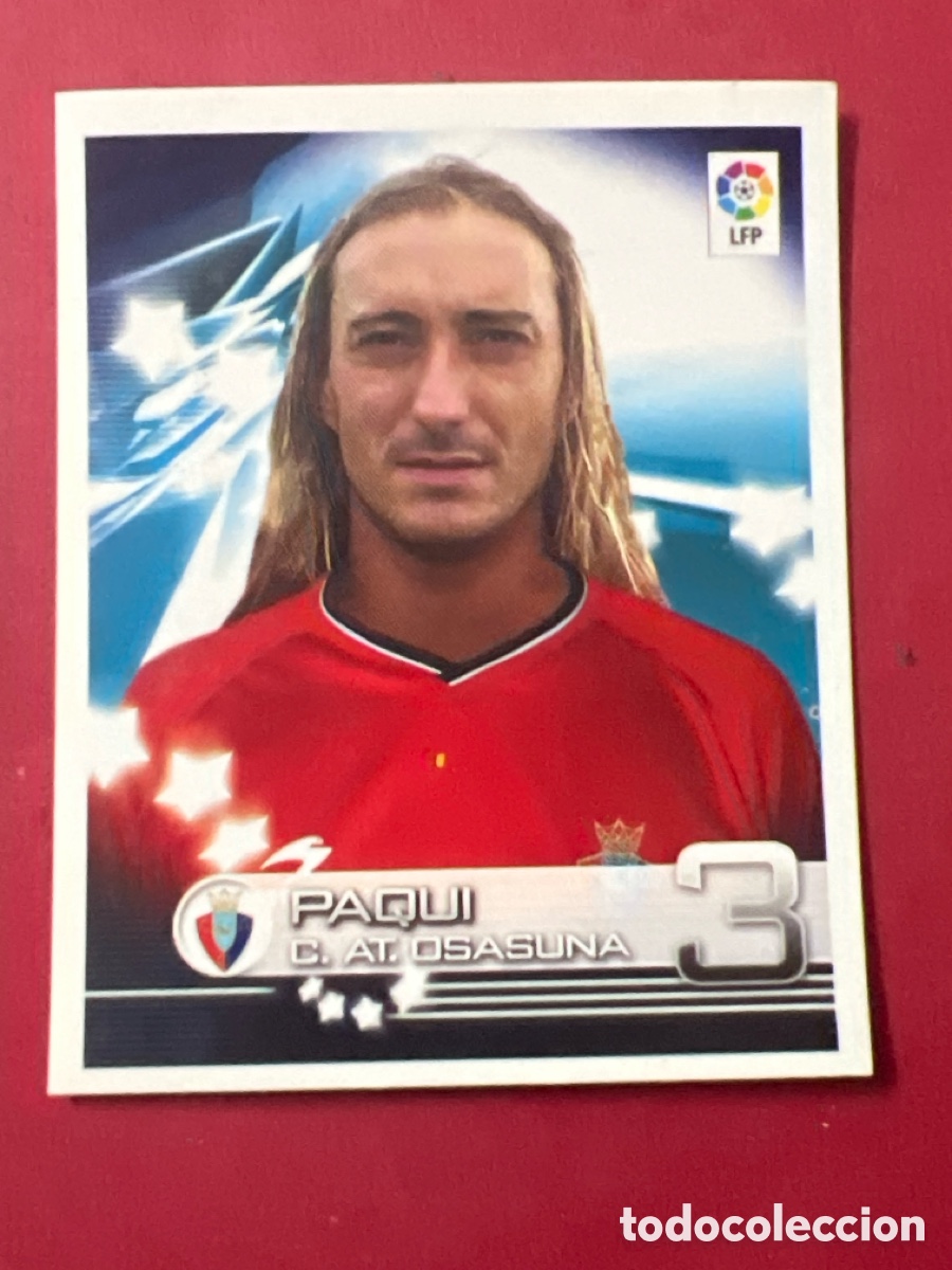 Cromos de F&uacute;tbol: C6693. PAQUI OSASUNA SUPERLIGA ESTRELLAS PANINI 2002 2003 02 03 N&deg; 240 SIN PEGAR.