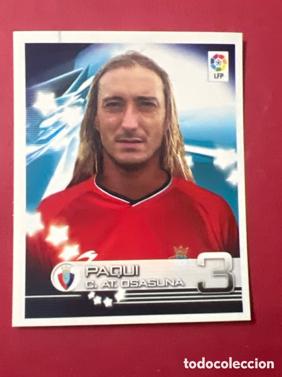 Cromos de F&uacute;tbol: C6707. PAQUI OSASUNA SUPERLIGA ESTRELLAS PANINI 2002 2003 02 03 N&deg; 240 SIN PEGAR.