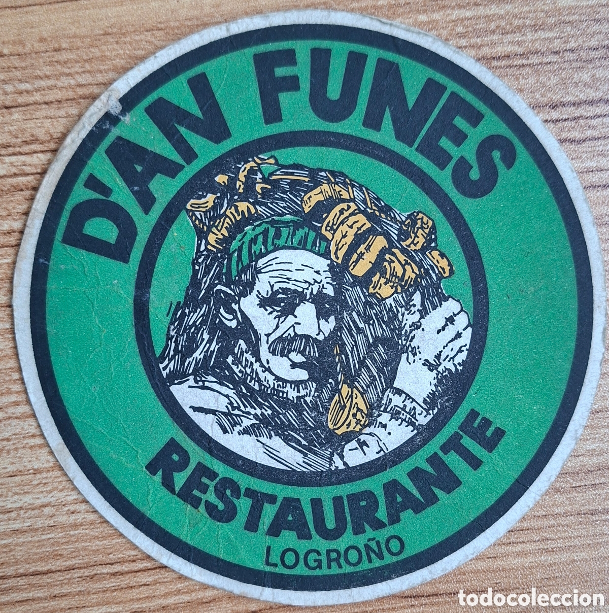 Cromos de F&uacute;tbol: Posavasos Restaurante D'An Funes - Logro&ntilde;o (La Rioja)