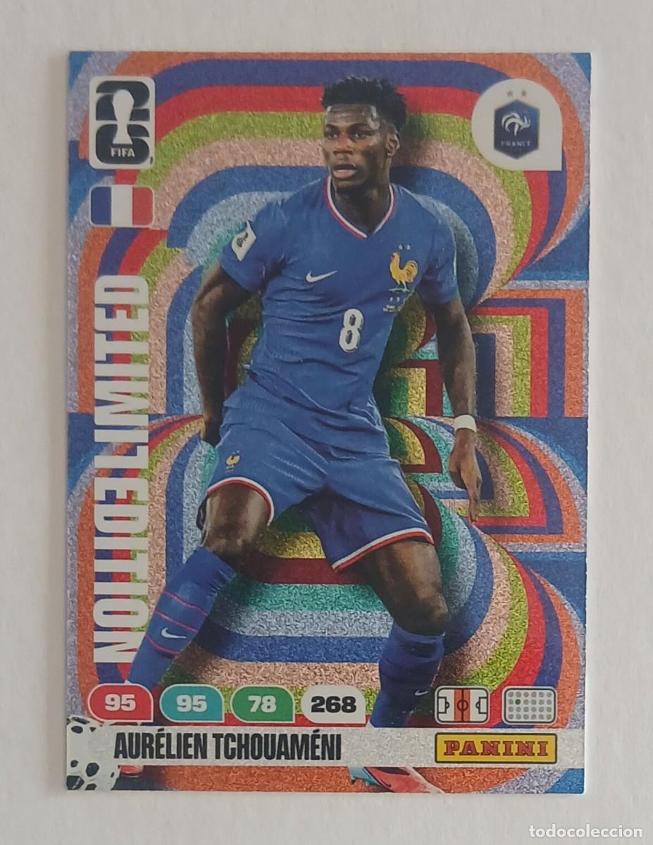Cromos de F&uacute;tbol: CROMO TCHOUAM&Eacute;NI FRANCIA LIMITED EDITION ADRENALYN XL FIFA WORLD CUP 2026 DE PANINI.