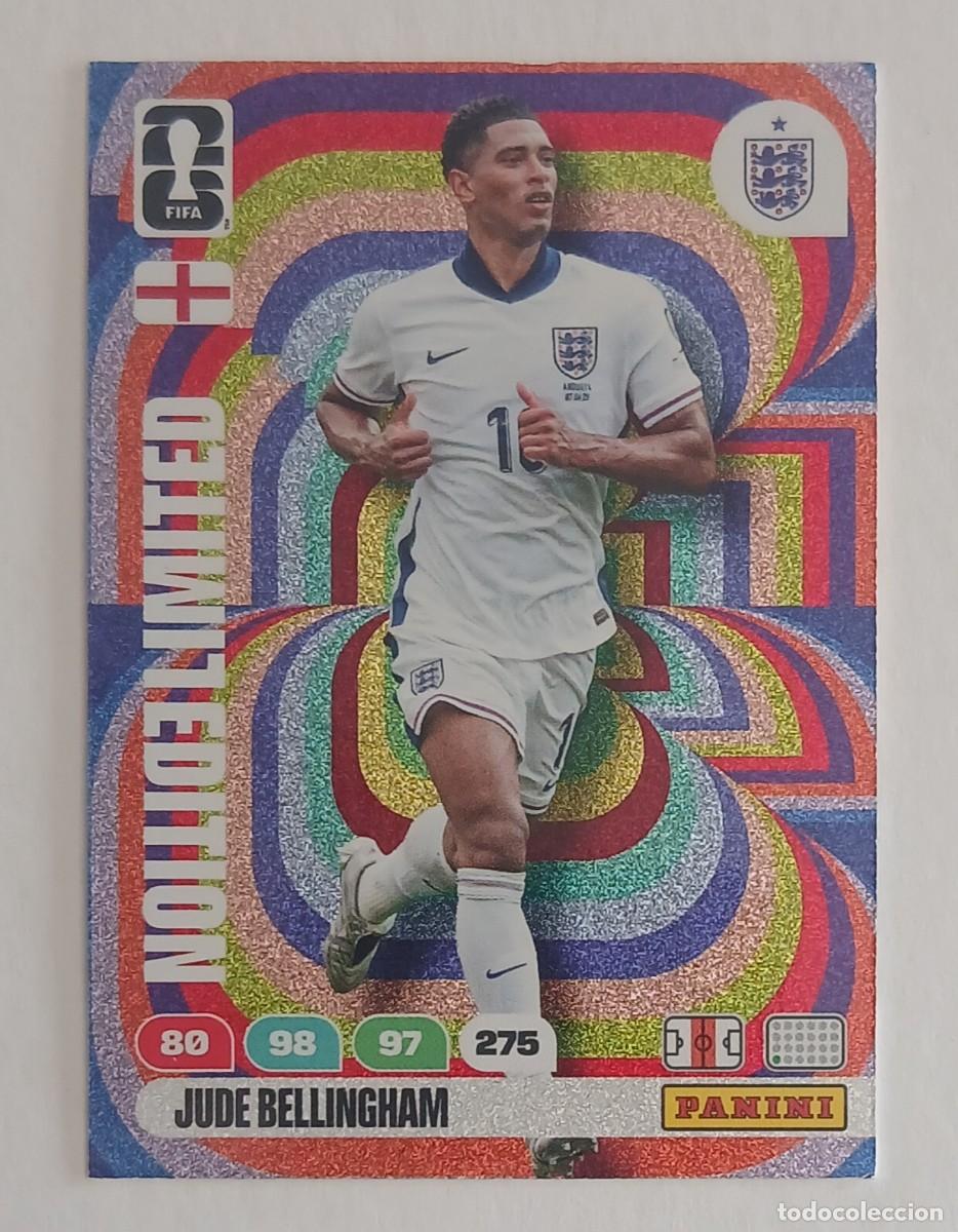 Cromos de F&uacute;tbol: CROMO JUDE BELLINGHAM INGLATERRA LIMITED EDITION ADRENALYN XL FIFA WORLD CUP 2026 DE PANINI.