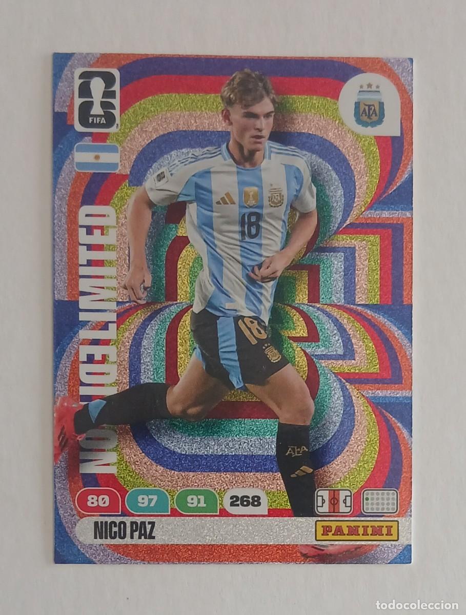 Cromos de Futebol: CROMO NICO PAZ ARGENTINA LIMITED EDITION ADRENALYN XL FIFA WORLD CUP 2026 DE PANINI.