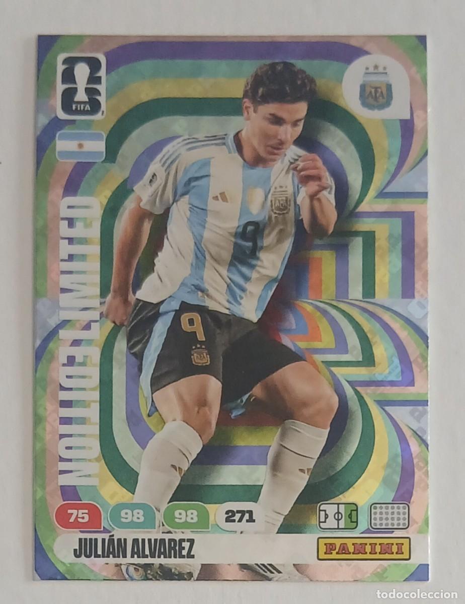 Cromos de Futebol: CROMO JULI&Aacute;N &Aacute;LVAREZ ARGENTINA LIMITED EDITION ADRENALYN XL FIFA WORLD CUP 2026 DE PANINI.