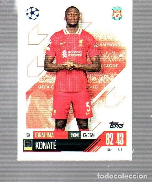 Cromos de F&uacute;tbol: CROMO DE TOPPS MATCH ATTAX DEL LIVERPOOL FC.IBRAHIMA 50
