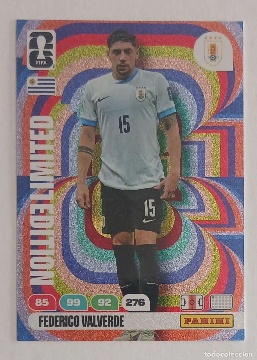 Cromos de F&uacute;tbol: CROMO FEDERICO VALVERDE URUGUAY LIMITED EDITION ADRENALYN XL FIFA WORLD CUP 2026 DE PANINI.