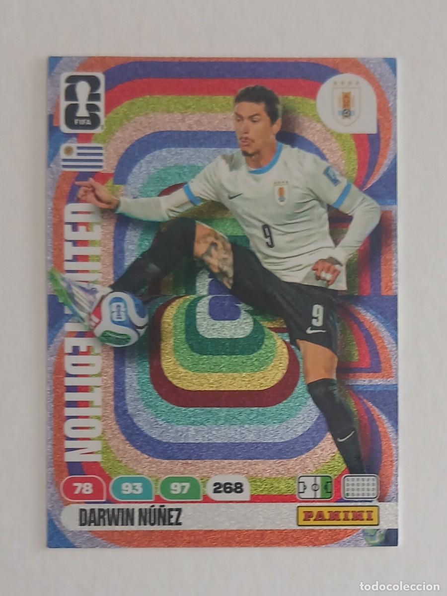 Football Stickers: CROMO DARWIN N&Uacute;&Ntilde;EZ URUGUAY LIMITED EDITION ADRENALYN XL FIFA WORLD CUP 2026 DE PANINI.