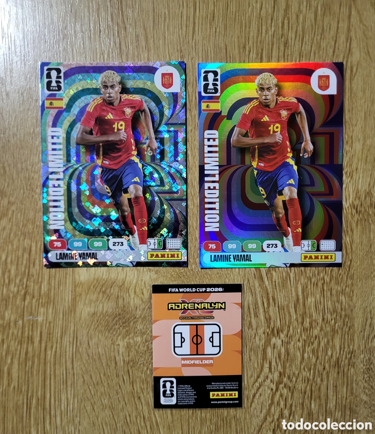 Cromos de F&uacute;tbol: Lote Lamine Yamal edici&oacute;n limitada XXL Panini Adrenalyn World Cup 2026