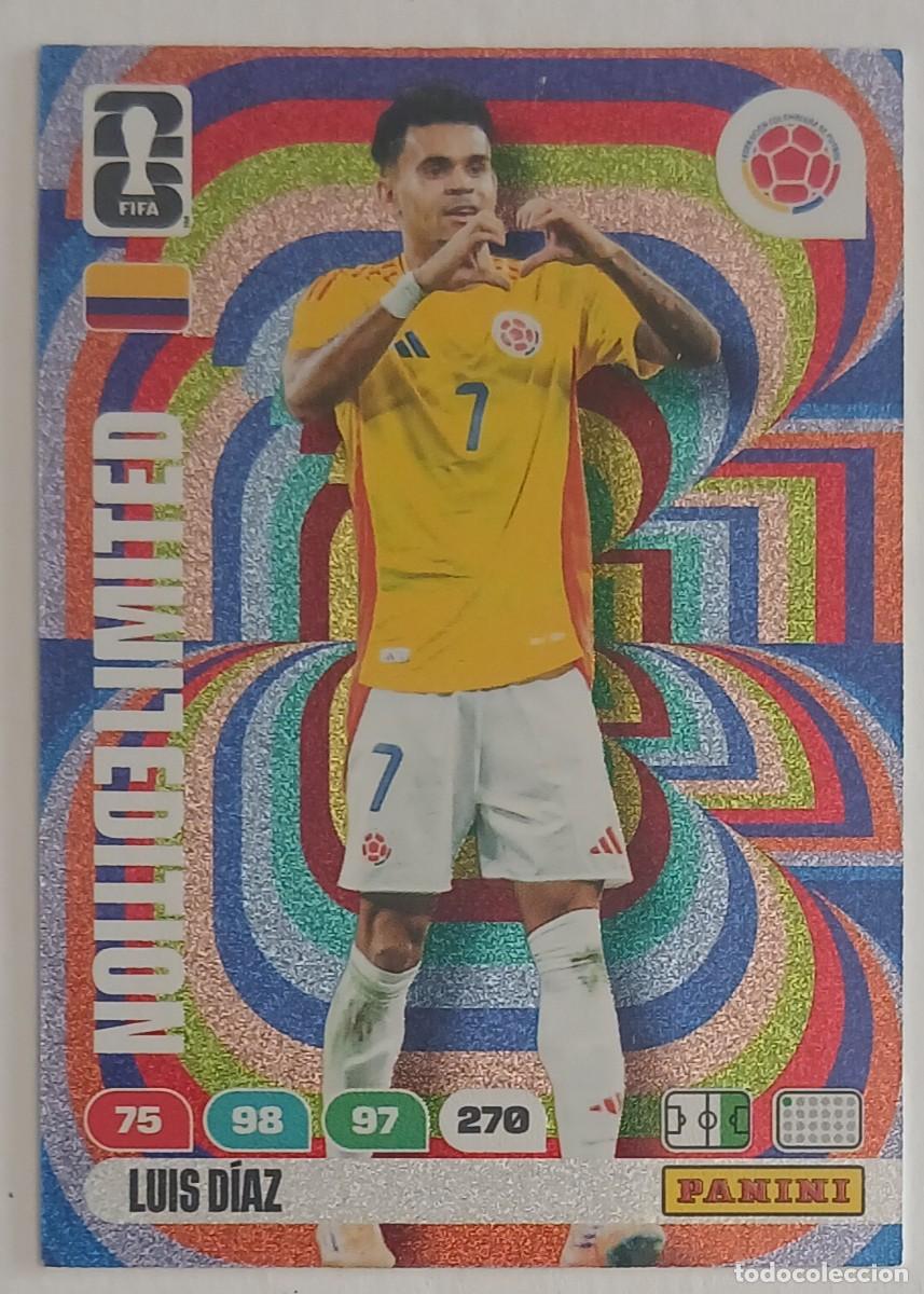 Figurine di Calcio: CROMO LUIS D&Iacute;AZ ECUADOR LIMITED EDITION ADRENALYN XL FIFA WORLD CUP 2026 DE PANINI.