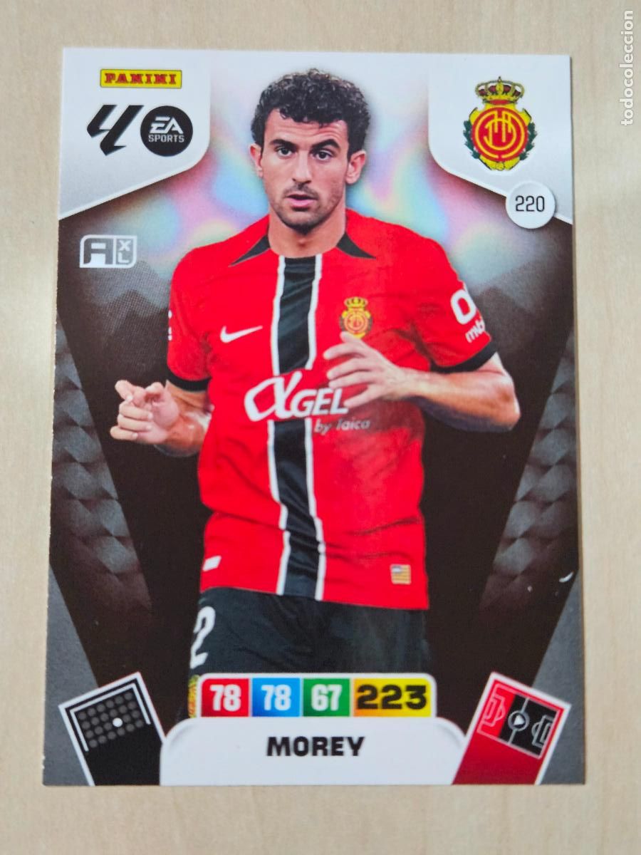 Cromos de F&uacute;tbol: FICHA N&ordm; 220 MOREY - ADRENALYN 25 26 - PANINI 2025 - 26 - CROMO - MALLORCA