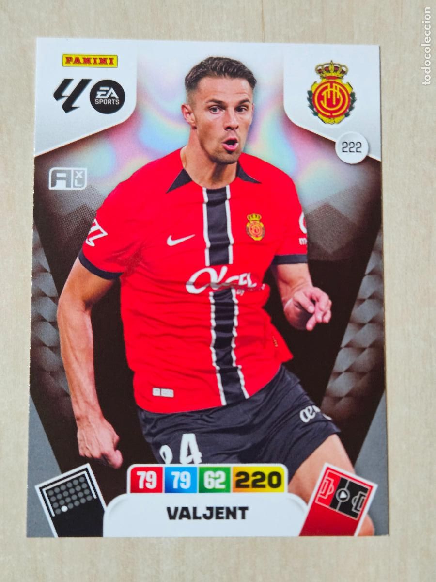 Cromos de F&uacute;tbol: FICHA N&ordm; 222 VALJENT - ADRENALYN 25 26 - PANINI 2025 - 26 - CROMO - MALLORCA