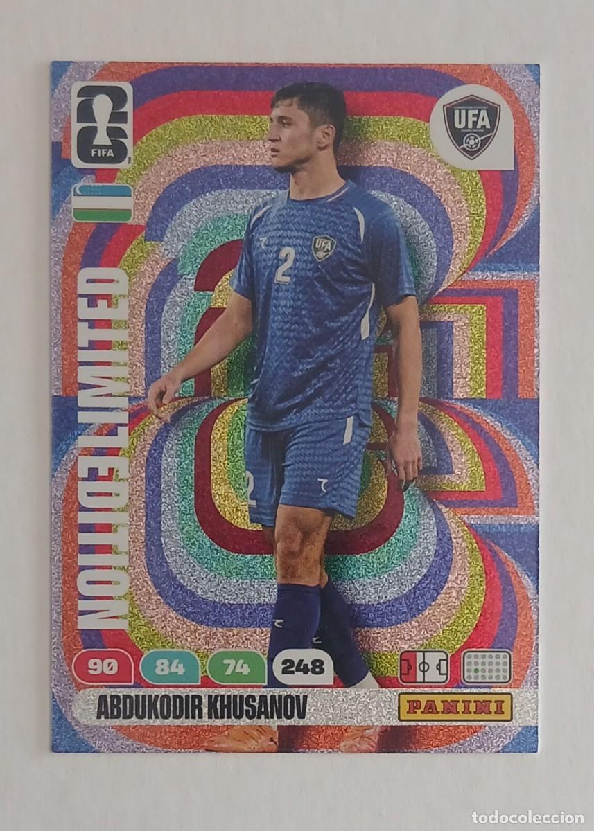 Cromos de F&uacute;tbol: CROMO KHUSANOV LIMITED EDITION ADRENALYN XL FIFA WORLD CUP 2026 DE PANINI.
