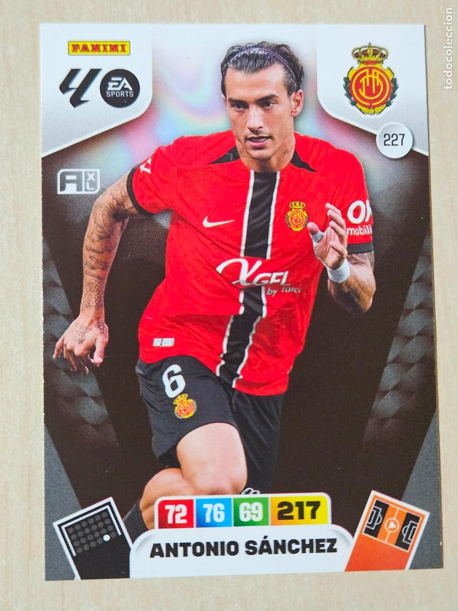 Cromos de F&uacute;tbol: FICHA N&ordm; 227 ANTONIO SANCHEZ - ADRENALYN 25 26 - PANINI 2025 - 26 - CROMO - MALLORCA