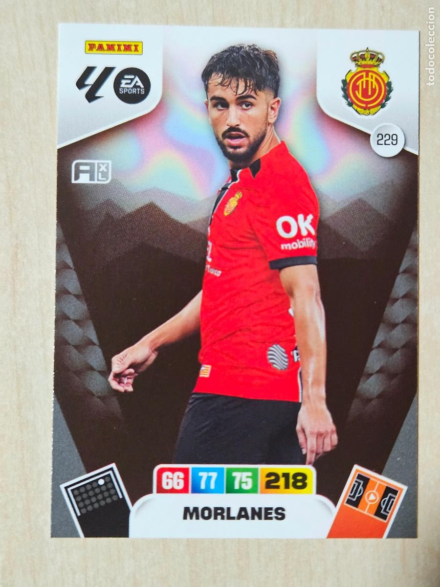 Cromos de F&uacute;tbol: FICHA N&ordm; 229 MORLANES - ADRENALYN 25 26 - PANINI 2025 - 26 - CROMO - MALLORCA