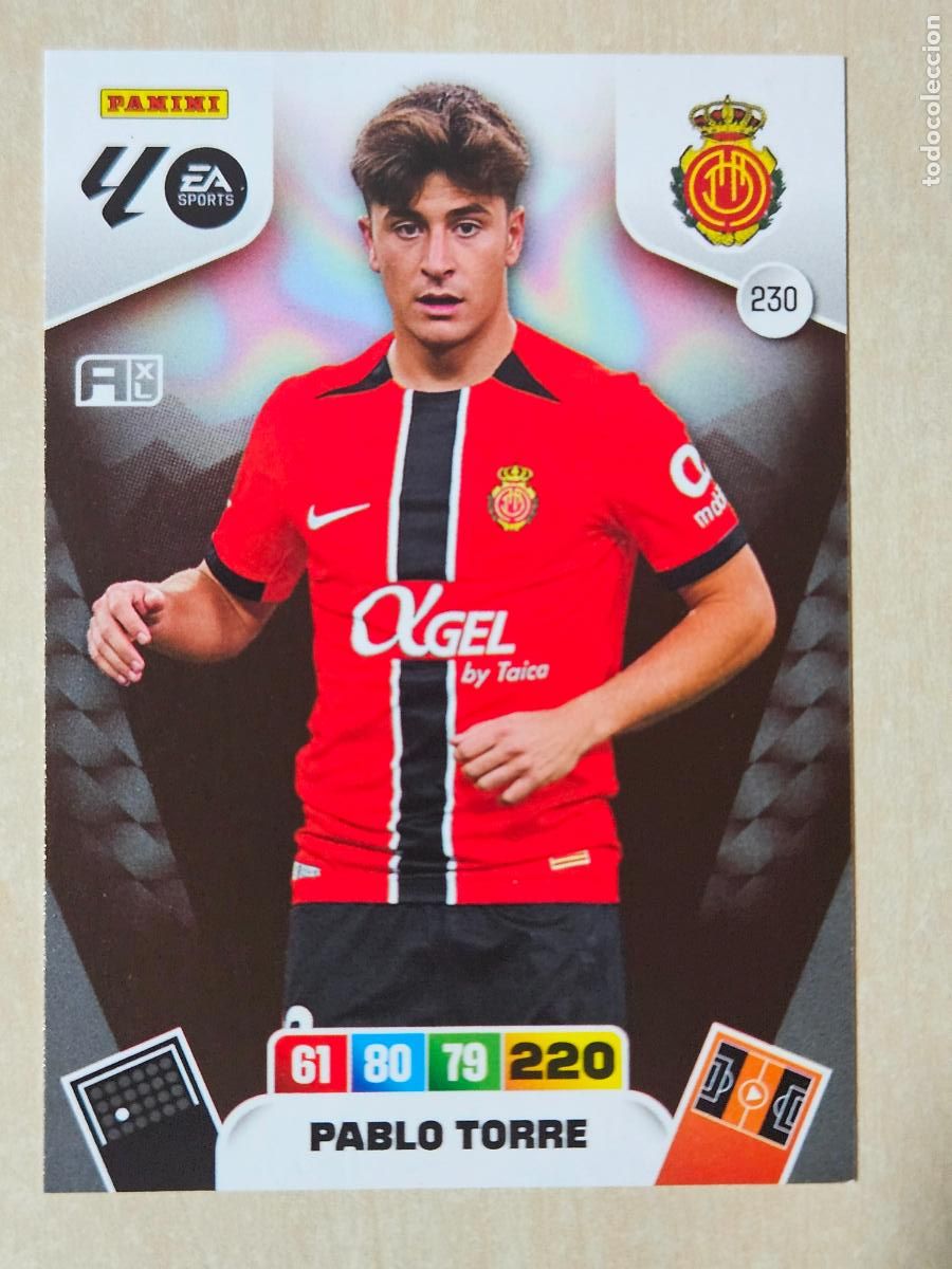 Cromos de F&uacute;tbol: FICHA N&ordm; 230 PABLO TORRE - ADRENALYN 25 26 - PANINI 2025 - 26 - CROMO - MALLORCA