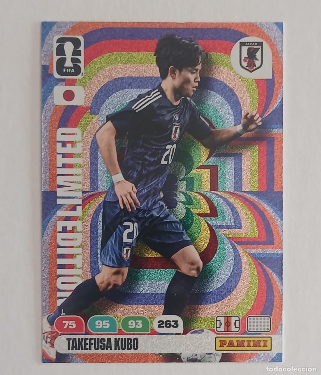 Cromos de F&uacute;tbol: CROMO TAKEFUSA KUBO JAP&Oacute;N LIMITED EDITION ADRENALYN XL FIFA WORLD CUP 2026 DE PANINI.