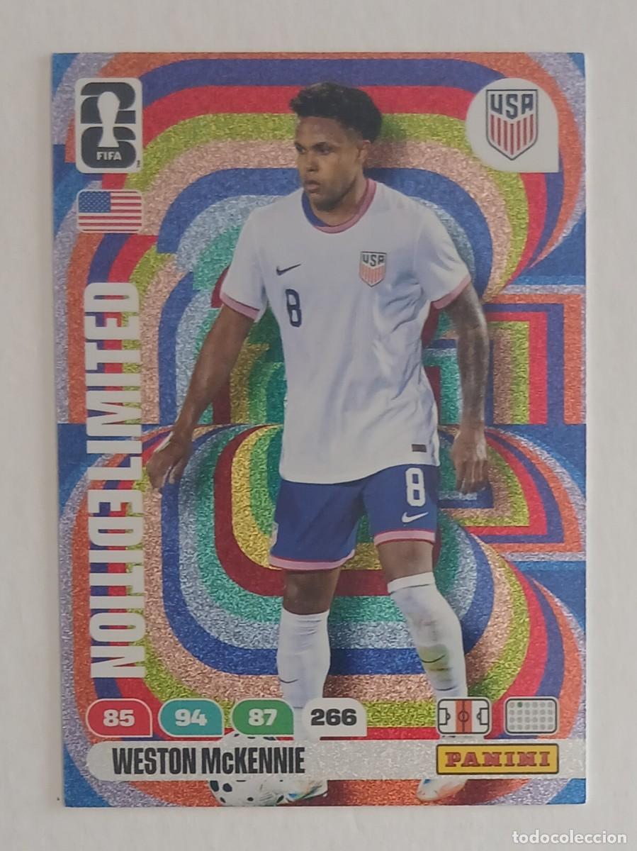 Cromos de F&uacute;tbol: CROMO WESTON McKENNIE USA LIMITED EDITION ADRENALYN XL FIFA WORLD CUP 2026 DE PANINI.