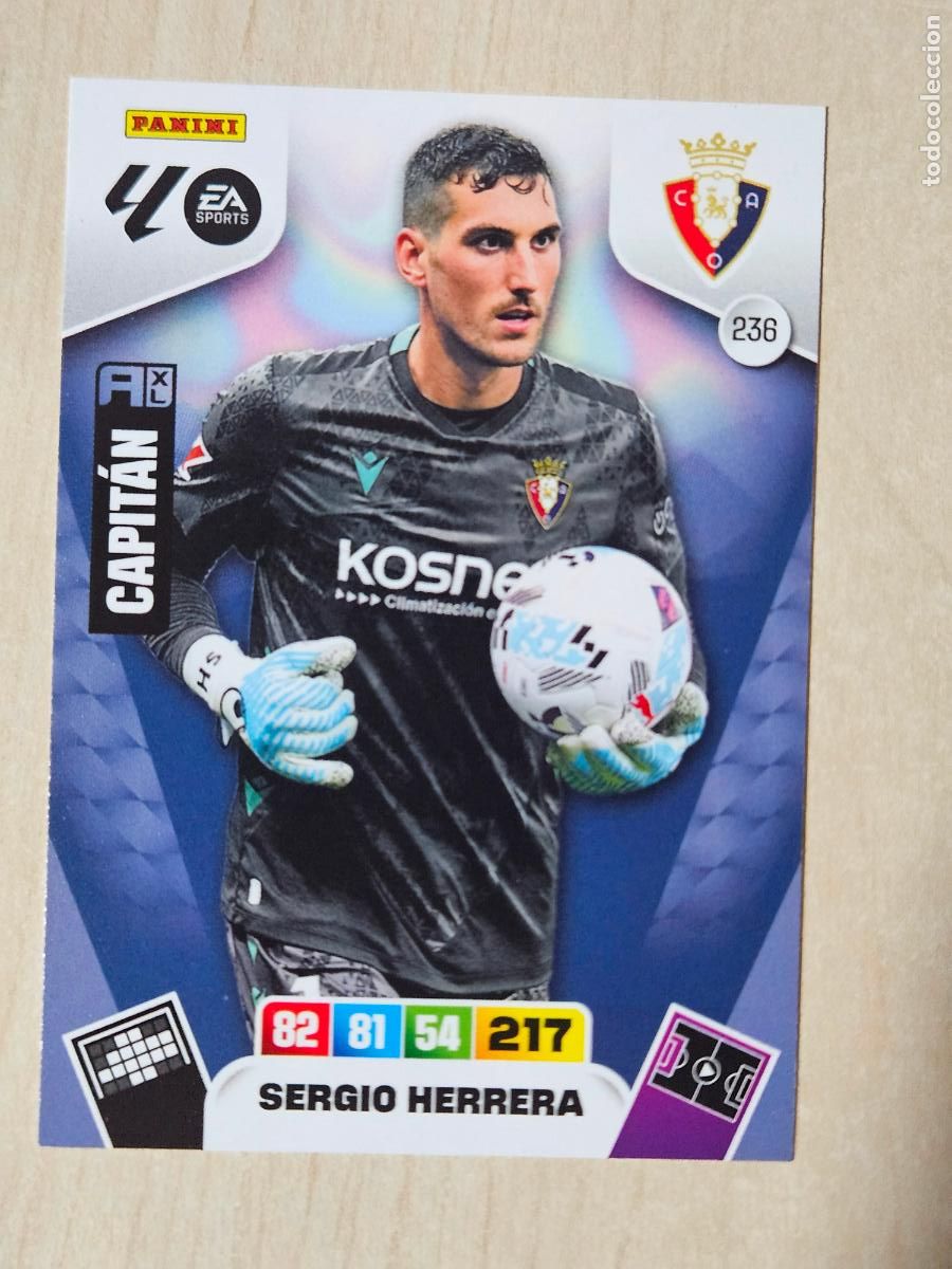 Cromos de F&uacute;tbol: FICHA N&ordm; 236 SERGIO HERRERA - ADRENALYN 25 26 - PANINI 2025 - 26 - CROMO - OSASUNA