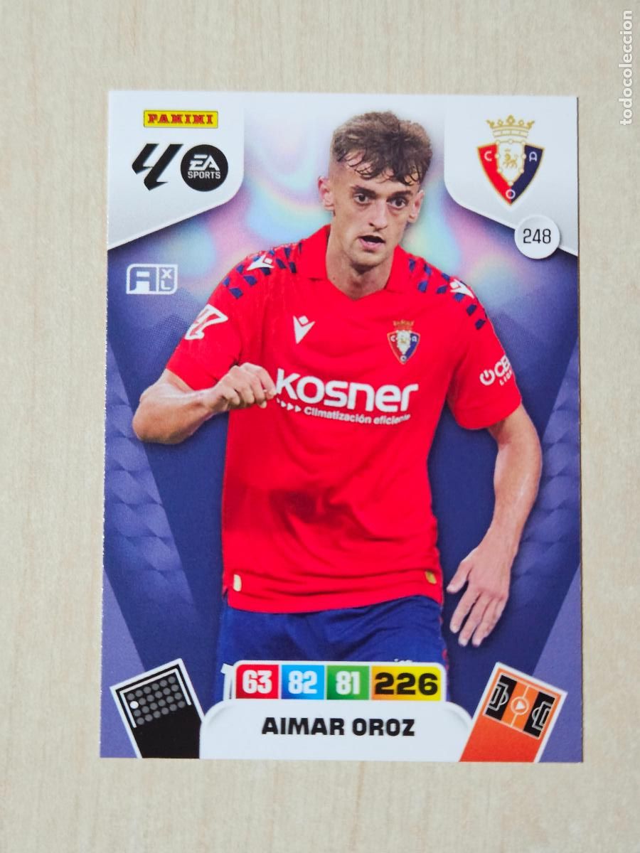 Cromos de F&uacute;tbol: FICHA N&ordm; 248 AIMAR OROZ - ADRENALYN 25 26 - PANINI 2025 - 26 - CROMO - OSASUNA