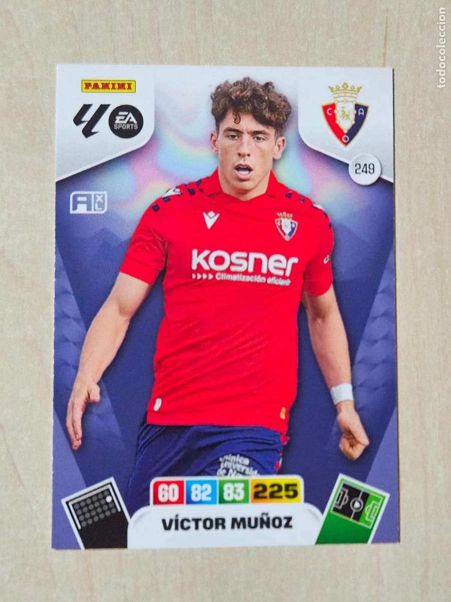 Cromos de F&uacute;tbol: FICHA N&ordm; 249 VICTOR MU&Ntilde;OZ - ADRENALYN 25 26 - PANINI 2025 - 26 - CROMO - OSASUNA