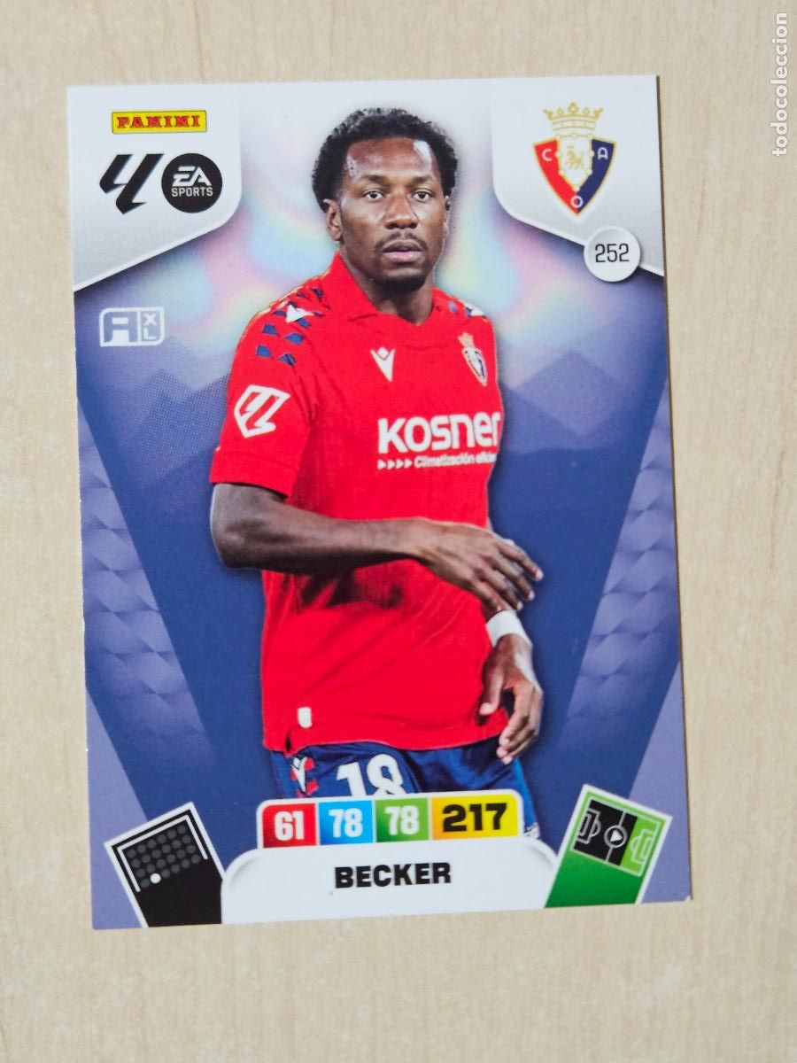 Cromos de F&uacute;tbol: FICHA N&ordm; 252 BECKER - ADRENALYN 25 26 - PANINI 2025 - 26 - CROMO - OSASUNA