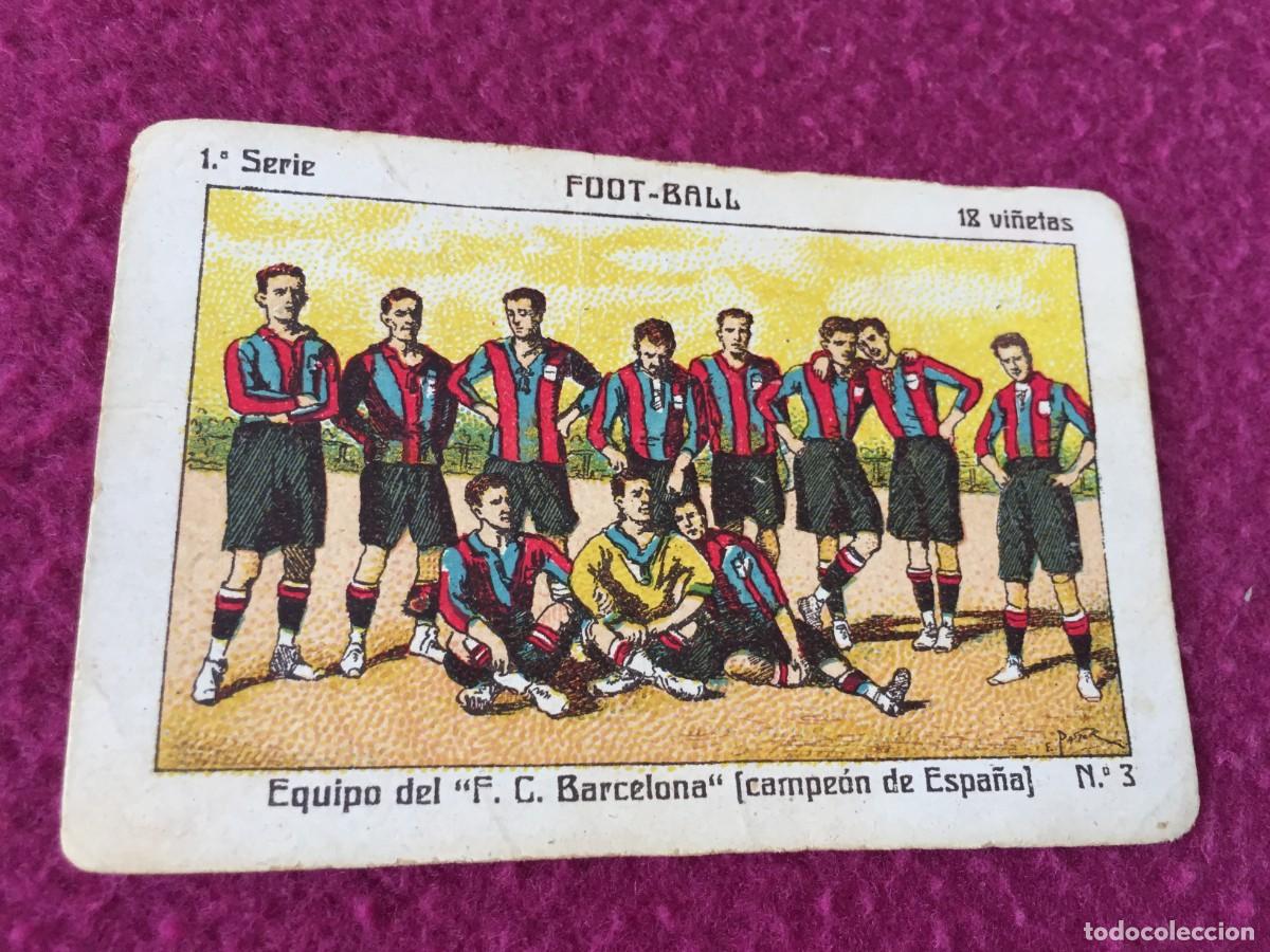 Cromos de F&uacute;tbol: F.C BARCELONA - CROMO ALINEACI&Oacute;N -FOOT-BALL 1A SERIE N&Uacute;M 3 -CAMPE&Oacute;N ESPA&Ntilde;A CON PUBLICIDAD