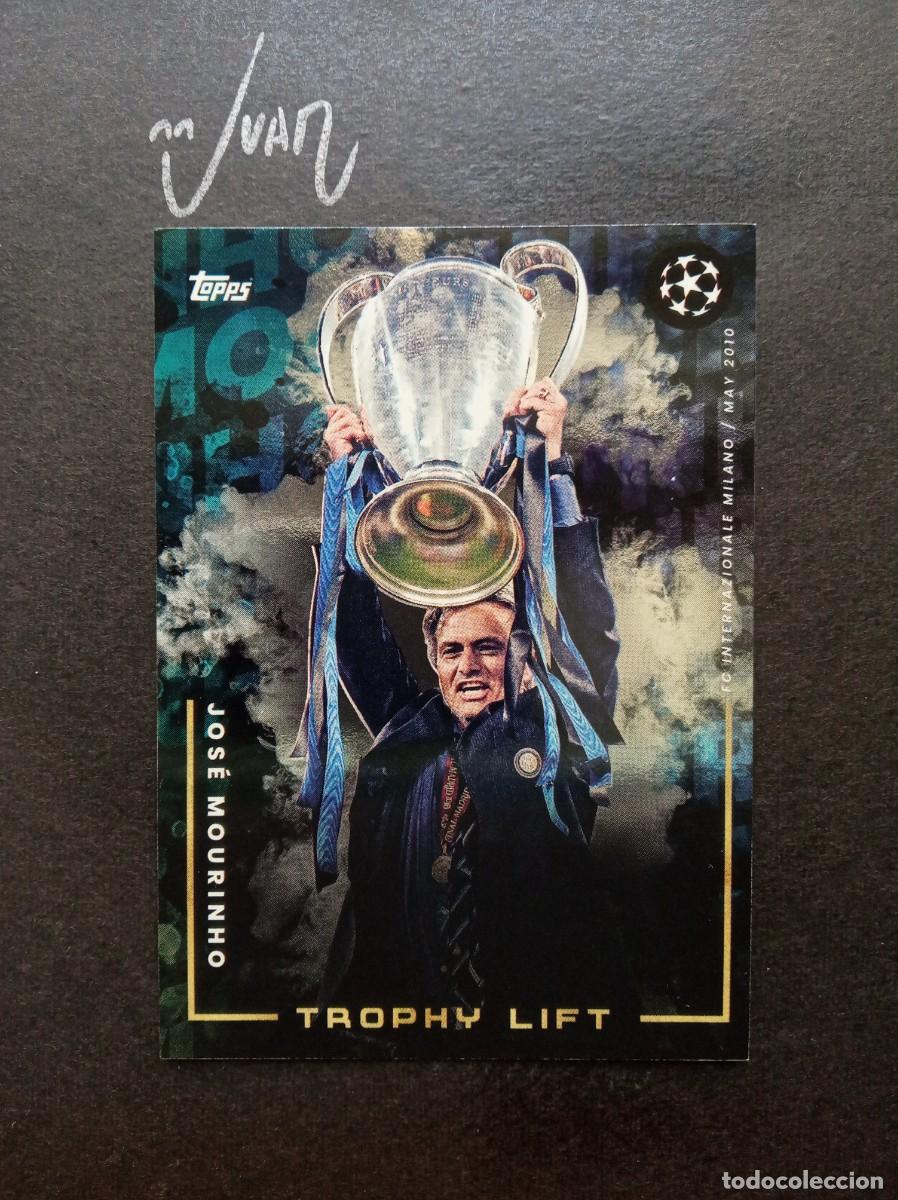 Cromos de F&uacute;tbol: TROPHY LIFT FC INTERNAZIONALE MILANO CHAMPIONS 2010 TOPPS PLATINUM ⚽ MOURINHO CURATED SET 2022 2023