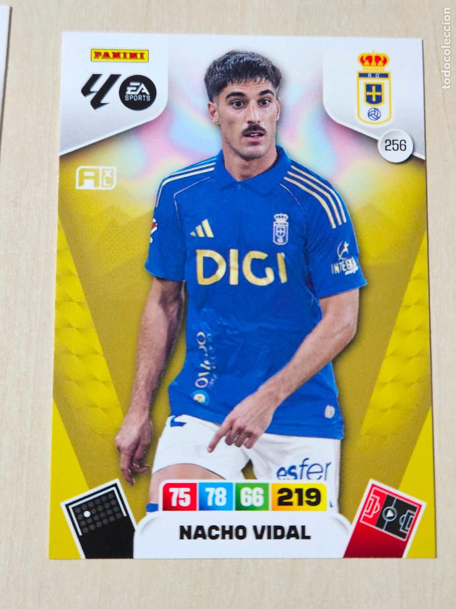 Cromos de F&uacute;tbol: FICHA N&ordm; 256 NACHO VIDAL - ADRENALYN 25 26 - PANINI 2025 - 26 - CROMO - REAL OVIEDO