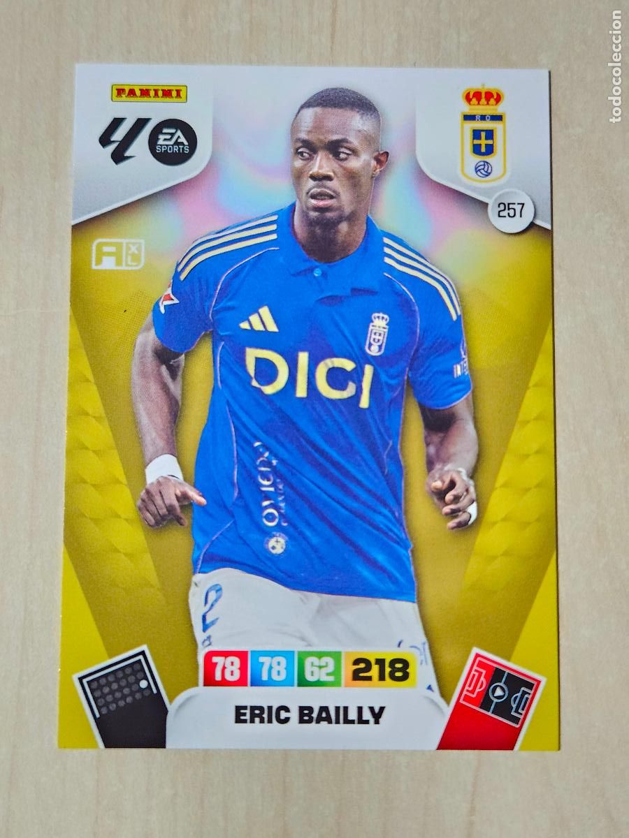 Cromos de F&uacute;tbol: FICHA N&ordm; 257 ERIC BAILLY - ADRENALYN 25 26 - PANINI 2025 - 26 - CROMO - REAL OVIEDO