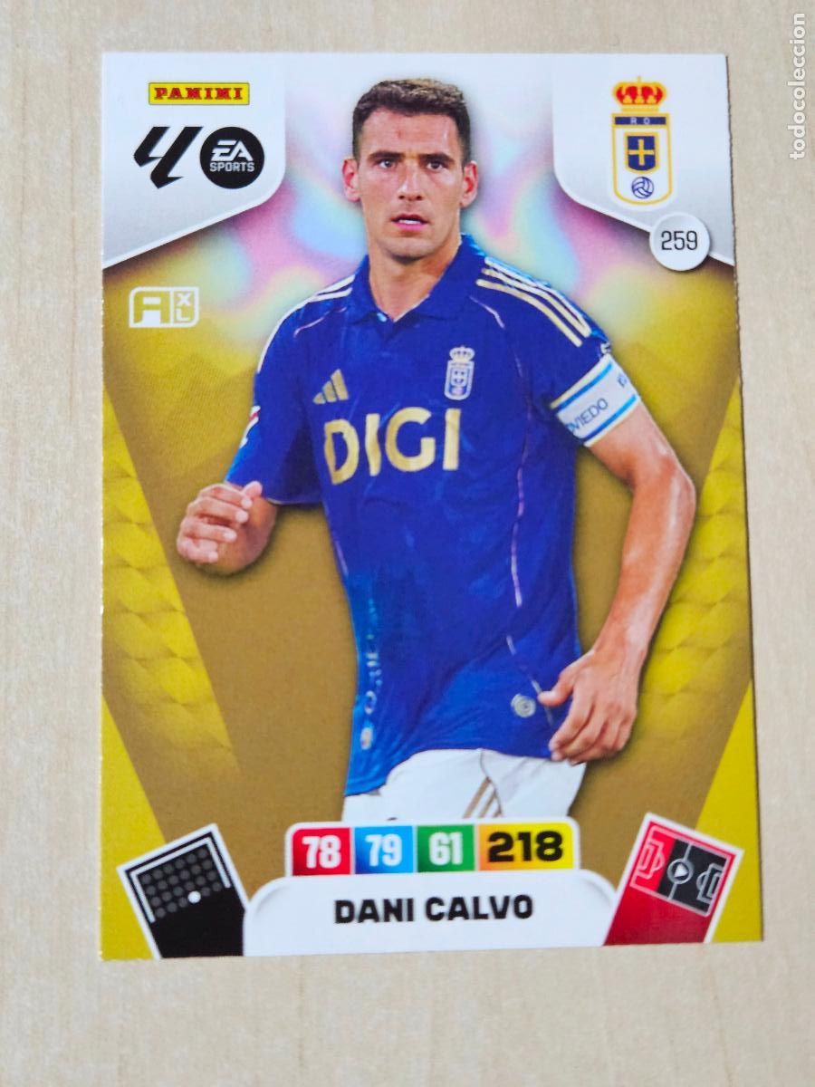 Figurine di Calcio: FICHA N&ordm; 259 DANI CALVO - ADRENALYN 25 26 - PANINI 2025 - 26 - CROMO - REAL OVIEDO