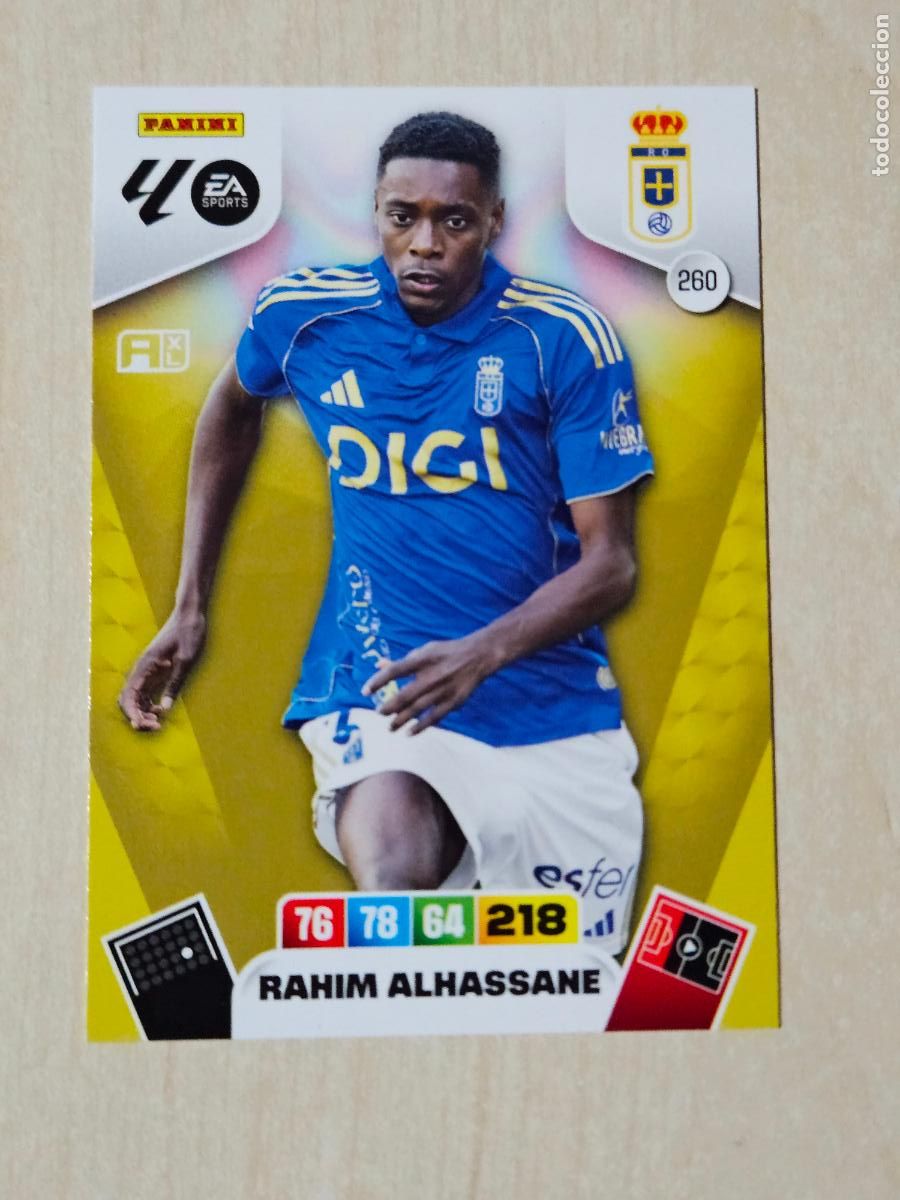 Figurine di Calcio: FICHA N&ordm; 260 RAHIM ALHASSANE - ADRENALYN 25 26 - PANINI 2025 - 26 - CROMO - REAL OVIEDO