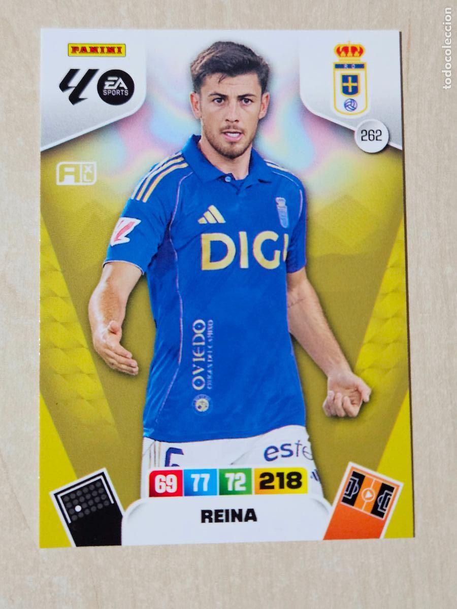 Figurine di Calcio: FICHA N&ordm; 262 REINA - ADRENALYN 25 26 - PANINI 2025 - 26 - CROMO - REAL OVIEDO