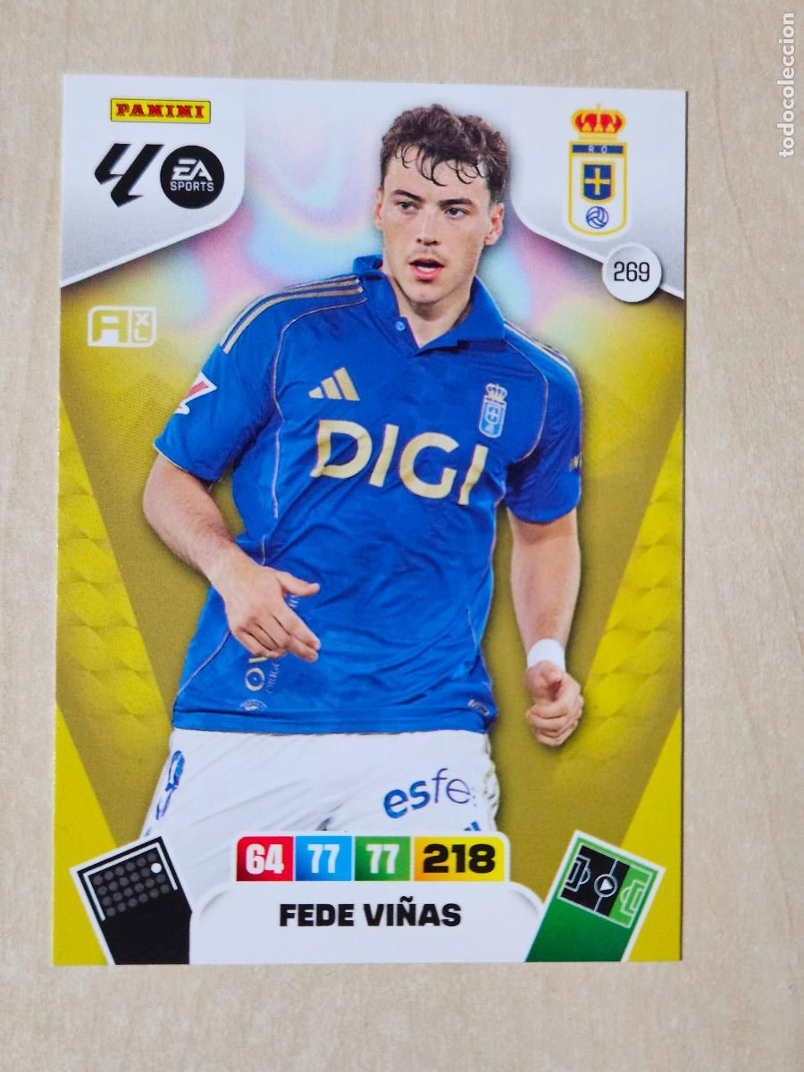 Figurine di Calcio: FICHA N&ordm; 269 FEDE VI&Ntilde;AS - ADRENALYN 25 26 - PANINI 2025 - 26 - CROMO - REAL OVIEDO