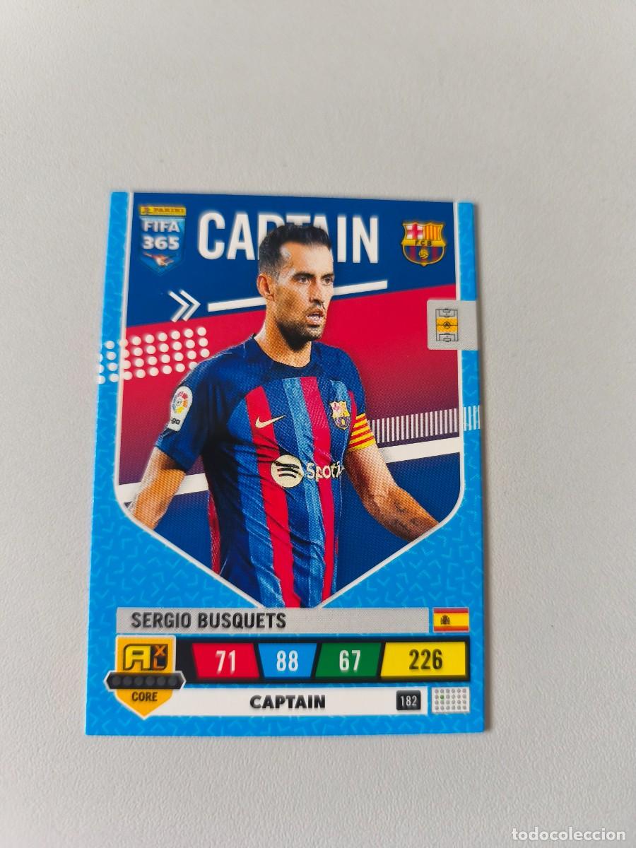 Fu&szlig;ball-Sticker: FIFA 365 ADRENALYN XL 2023 SERGIO BUSQUETS CAPTAIN 182 CRM1