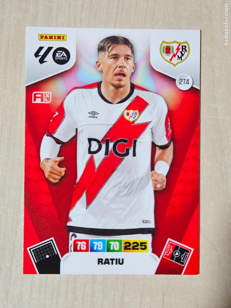 Fu&szlig;ball-Sticker: FICHA N&ordm; 274 RATIU - ADRENALYN 25 26 - PANINI 2025 - 26 - CROMO - RAYO VALLECANO