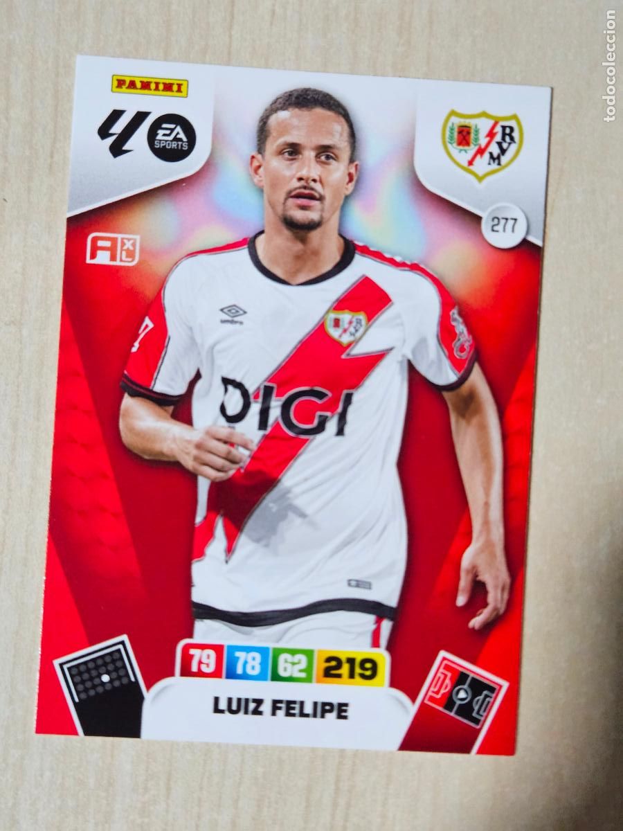 Fu&szlig;ball-Sticker: FICHA N&ordm; 277 LUIZ FELIPE - ADRENALYN 25 26 - PANINI 2025 - 26 - CROMO - RAYO VALLECANO