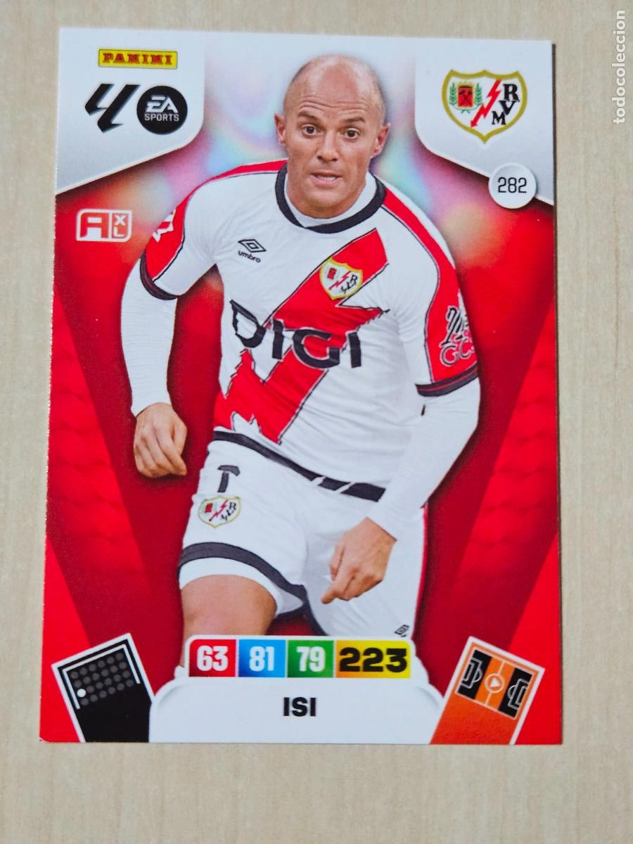 Cromos de F&uacute;tbol: FICHA N&ordm; 282 ISI - ADRENALYN 25 26 - PANINI 2025 - 26 - CROMO - RAYO VALLECANO
