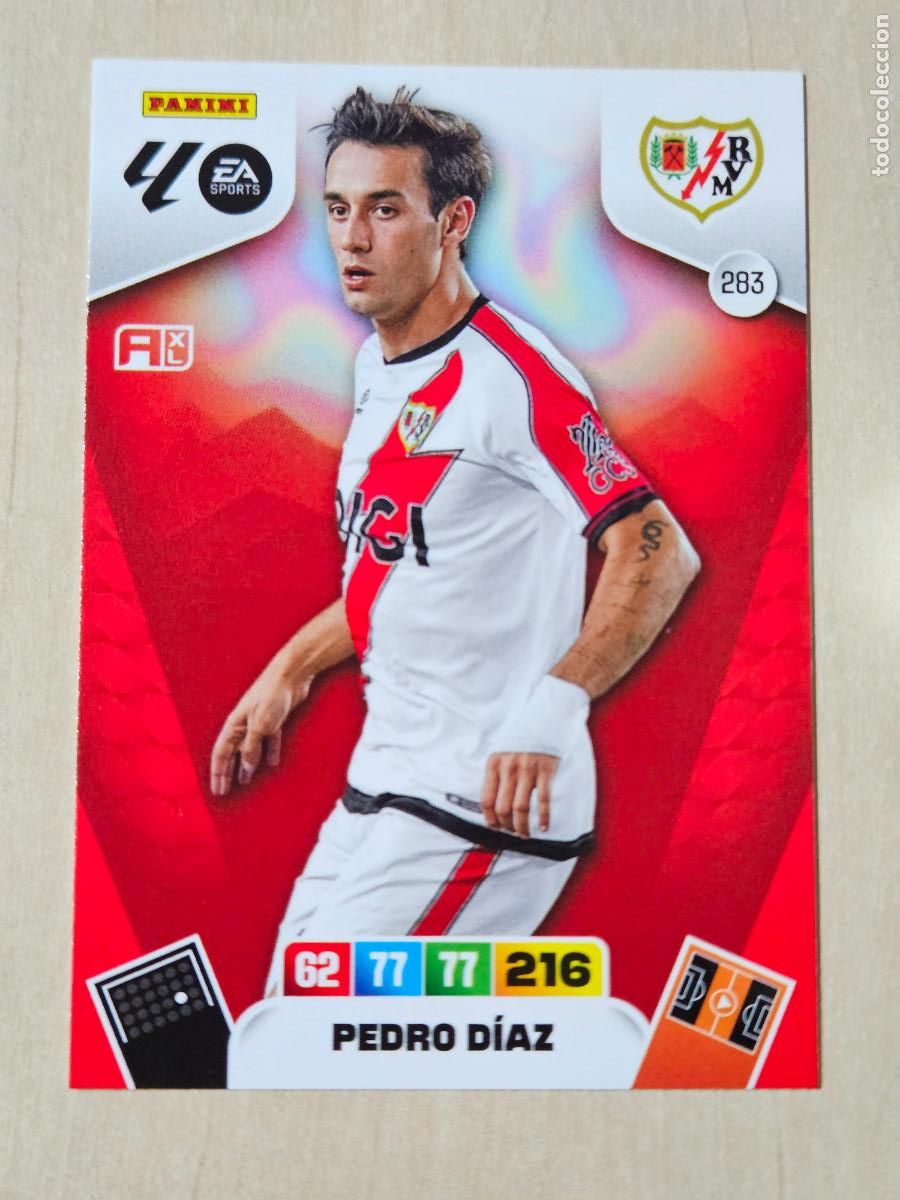 Cromos de F&uacute;tbol: FICHA N&ordm; 283 PEDRO DIAZ - ADRENALYN 25 26 - PANINI 2025 - 26 - CROMO - RAYO VALLECANO