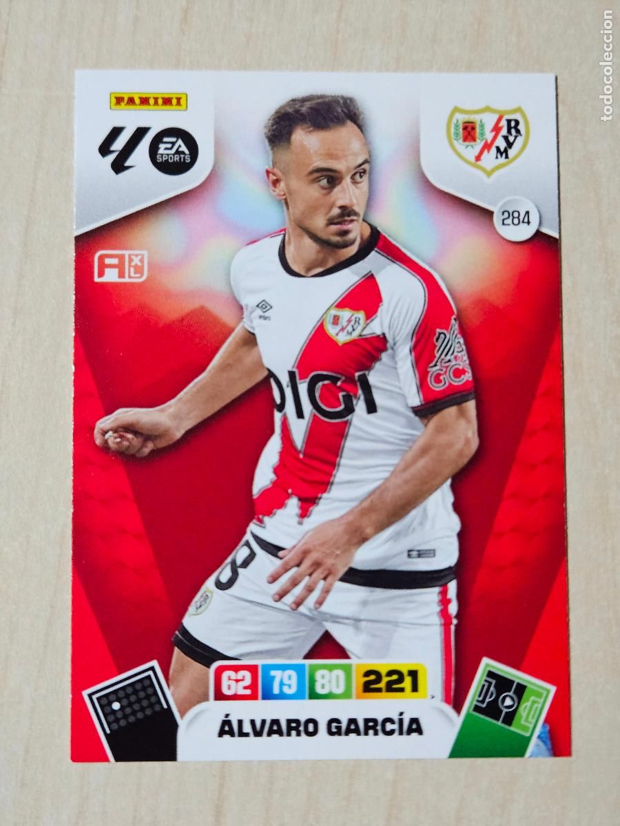 Cromos de F&uacute;tbol: FICHA N&ordm; 284 ALVARO GARCIA - ADRENALYN 25 26 - PANINI 2025 - 26 - CROMO - RAYO VALLECANO