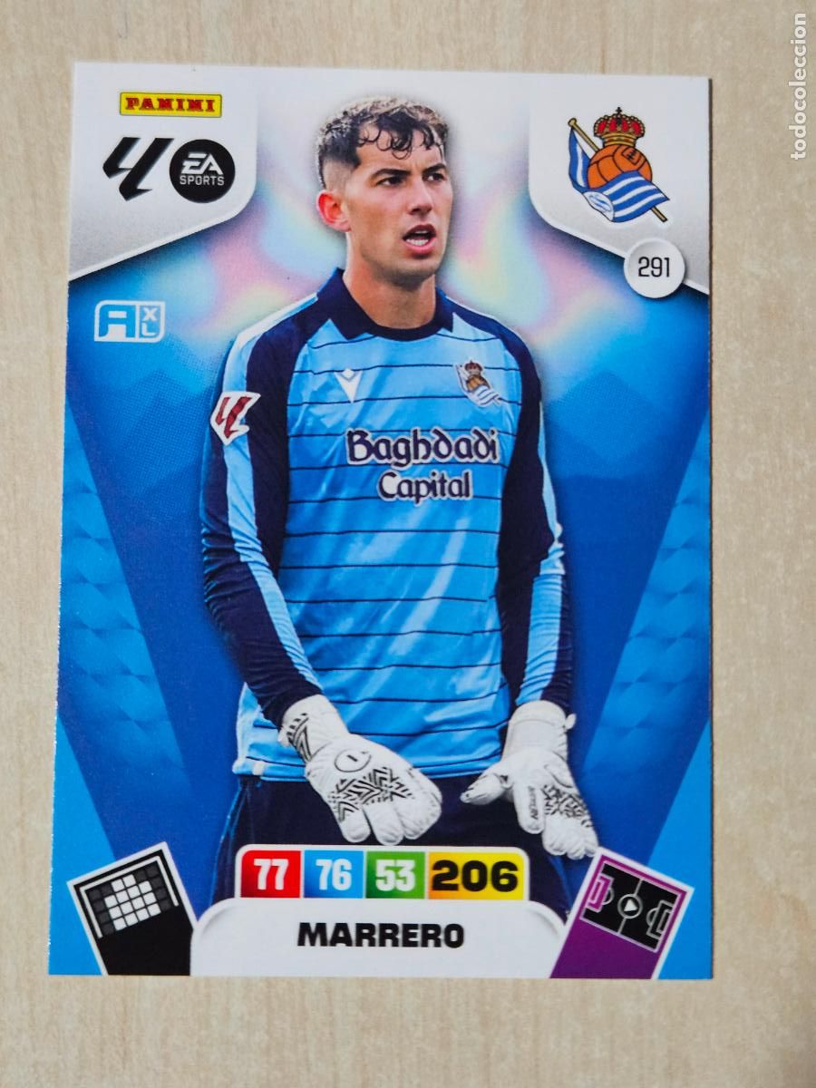 Cromos de F&uacute;tbol: FICHA N&ordm; 291 MARRERO - ADRENALYN 25 26 - PANINI 2025 - 26 - CROMO - REAL SOCIEDAD