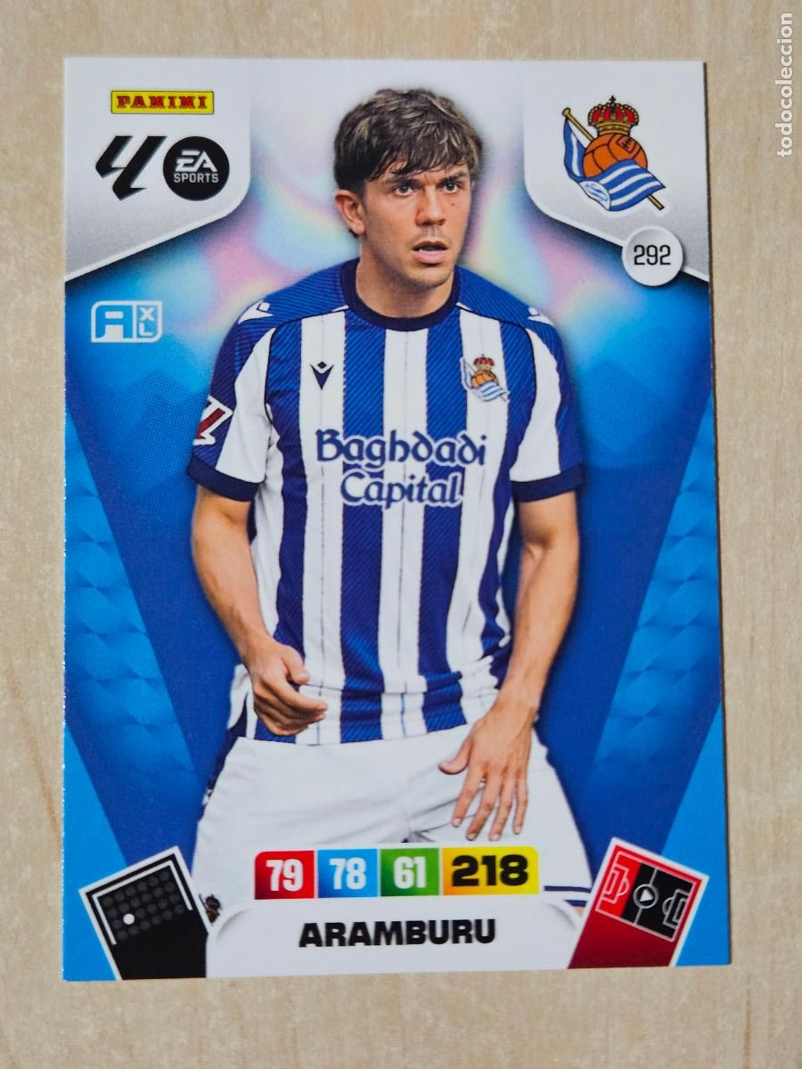Cromos de F&uacute;tbol: FICHA N&ordm; 292 ARAMBURU - ADRENALYN 25 26 - PANINI 2025 - 26 - CROMO - REAL SOCIEDAD